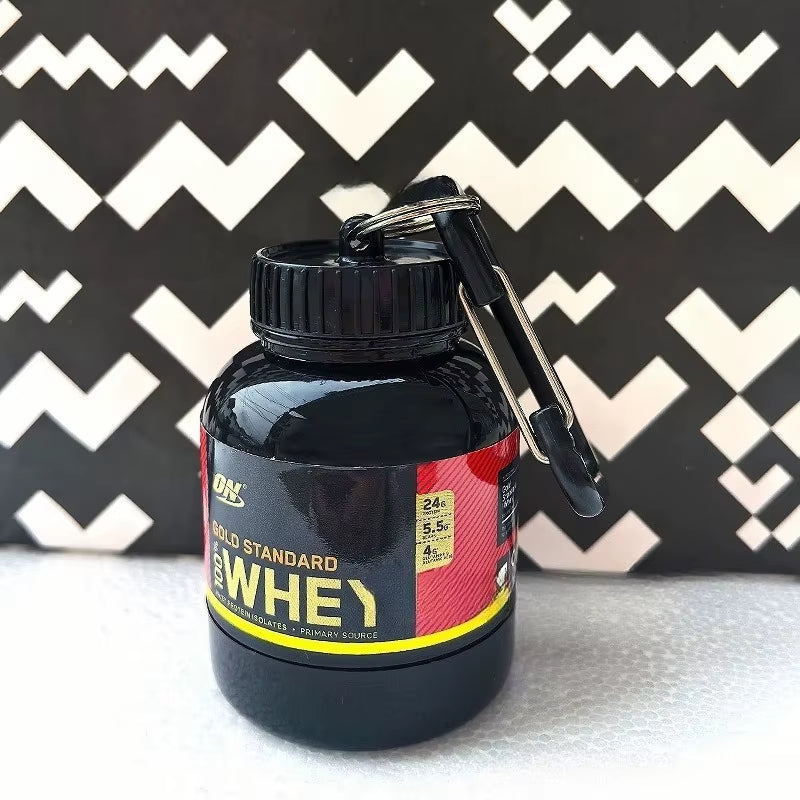 Mini Portable Protein Powder Bottles with Keychain Health Funnel Medicine Bottle Small Water Cup Fitness Outdoor Sport Storage 1