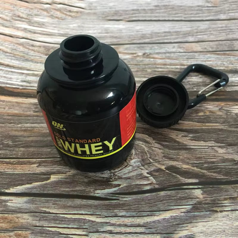 Mini Portable Protein Powder Bottles with Keychain Health Funnel Medicine Bottle Small Water Cup Fitness Outdoor Sport Storage 1