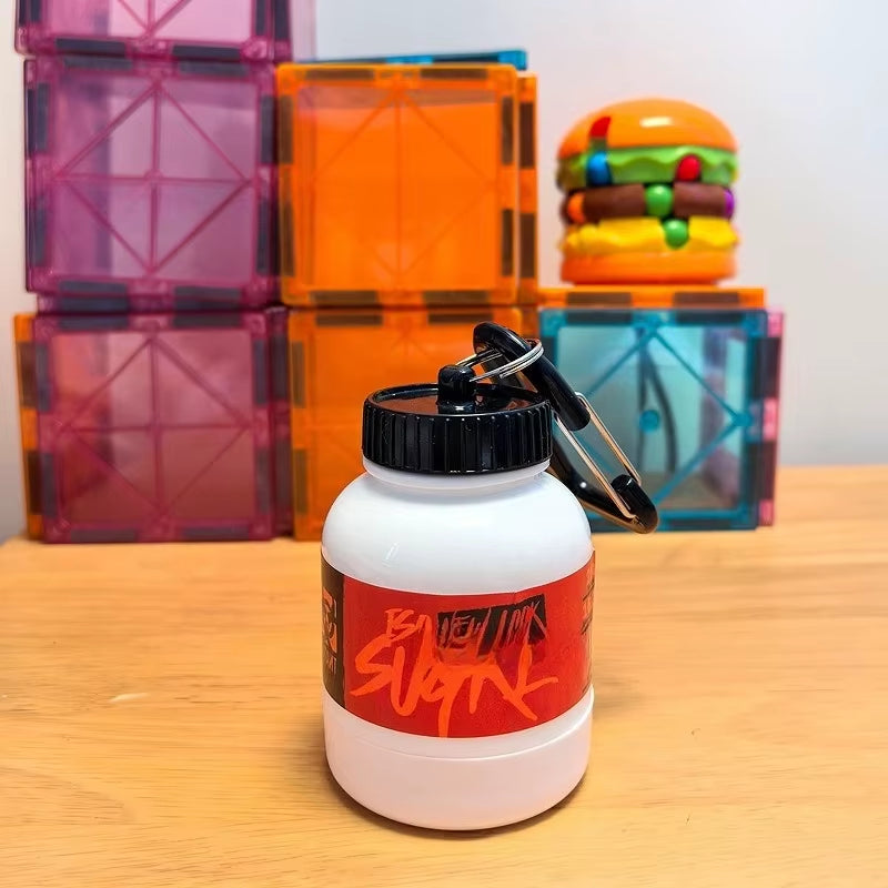 Mini Portable Protein Powder Bottles with Keychain Health Funnel Medicine Bottle Small Water Cup Fitness Outdoor Sport Storage 1