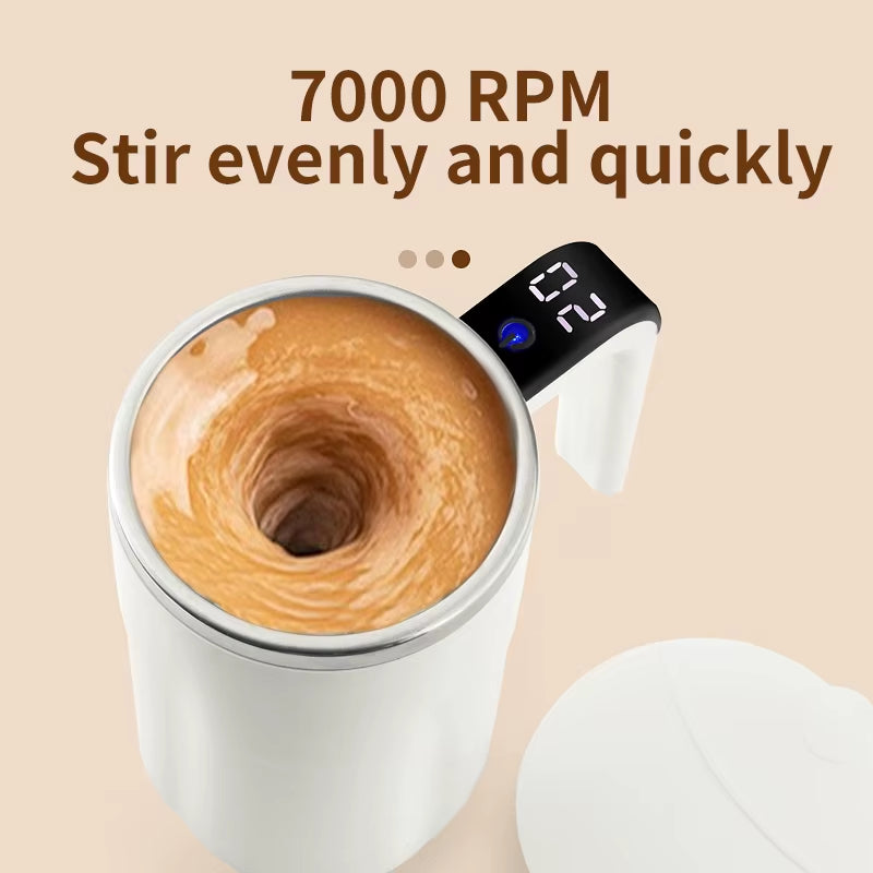 380ML Mini Electric Coffee Self Mixing Mug IP67 Waterproof Food Safe Coffee Mug USB Rechargeable Automatic Magnetic Cup for Tea