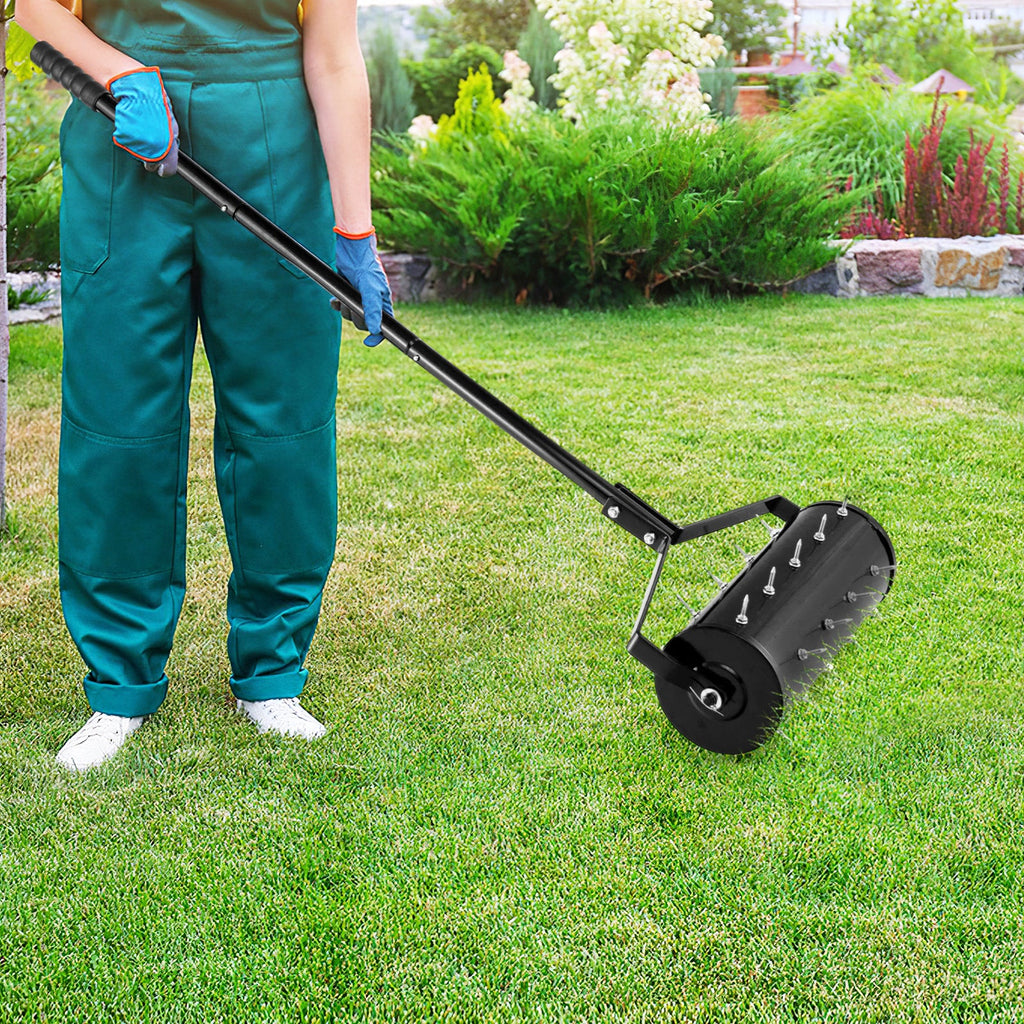 Rolling Spike Lawn Aerator with Detachable Handle — 18 or 21 Inch