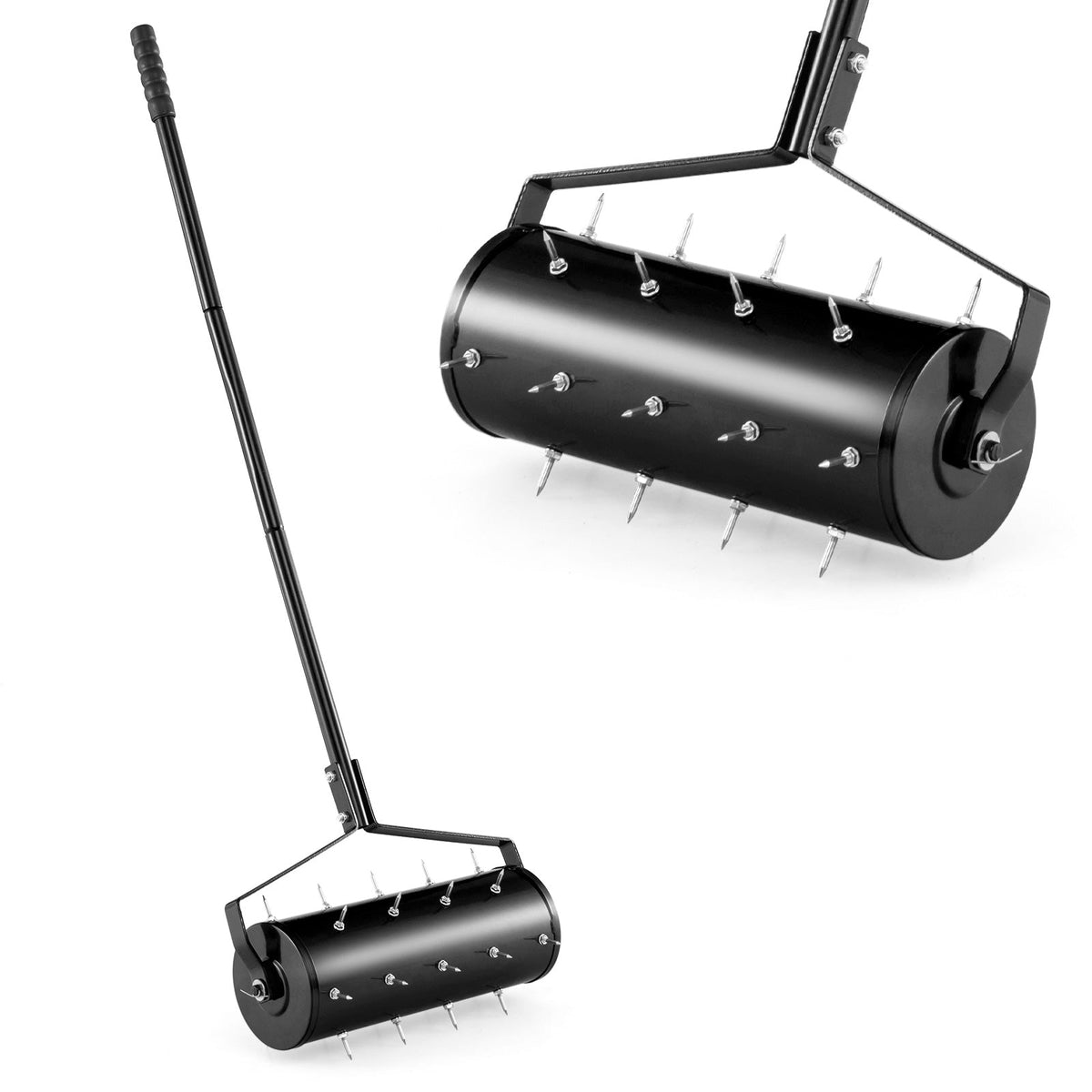 Rolling Spike Lawn Aerator with Detachable Handle — 18 or 21 Inch