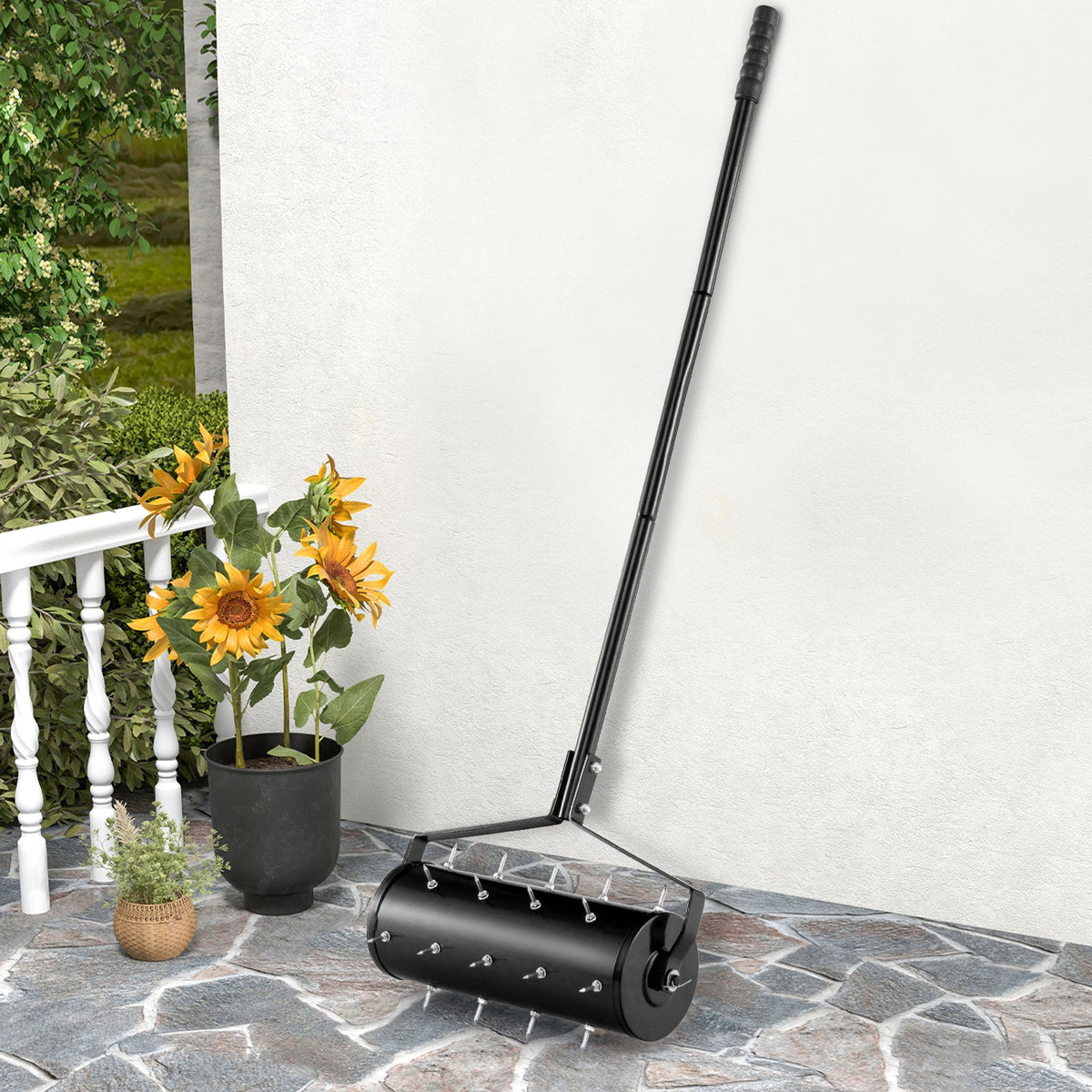 Rolling Spike Lawn Aerator with Detachable Handle — 18 or 21 Inch