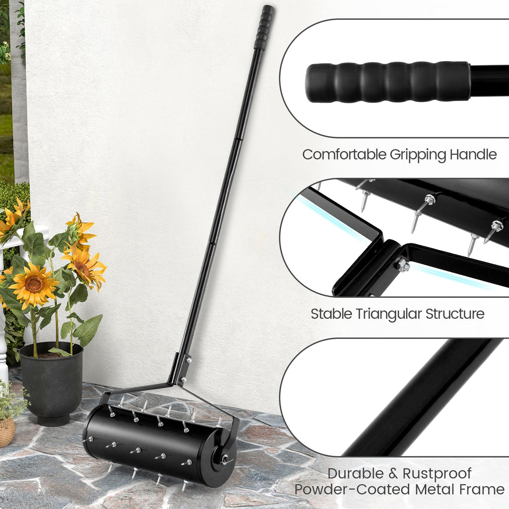 Rolling Spike Lawn Aerator with Detachable Handle — 18 or 21 Inch