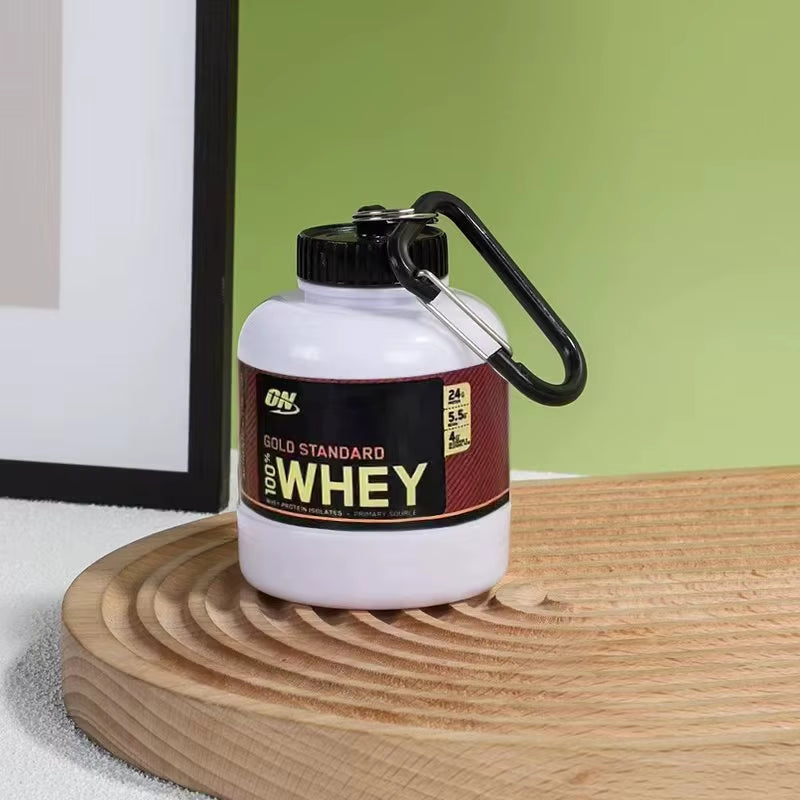Mini Portable Protein Powder Bottles with Keychain Health Funnel Medicine Bottle Small Water Cup Fitness Outdoor Sport Storage 1