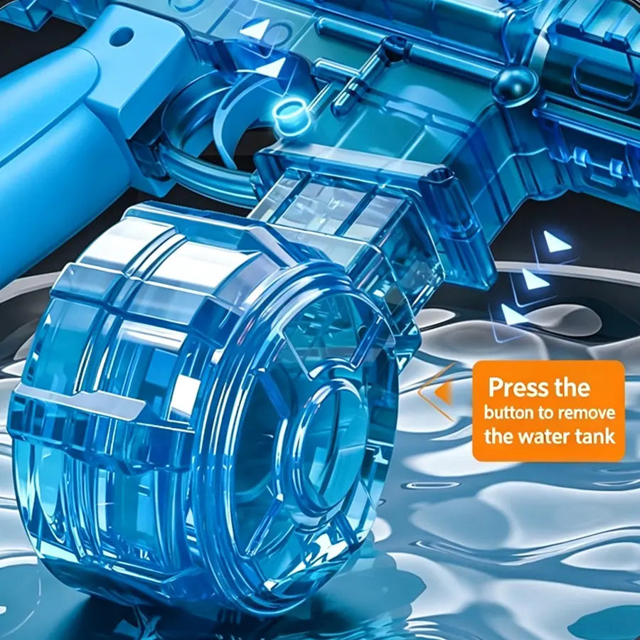 High Performance Pressure Enhanced Electric Water Toy Gun with LED Glowing Lights and Tactical Recoil Feeling, Perfect for Water Battle Games in Beach Resort Swimming Pool and Family Summer Celebration Events