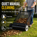 26-Inch Push Lawn Sweeper for Leaves & Grass Clippings