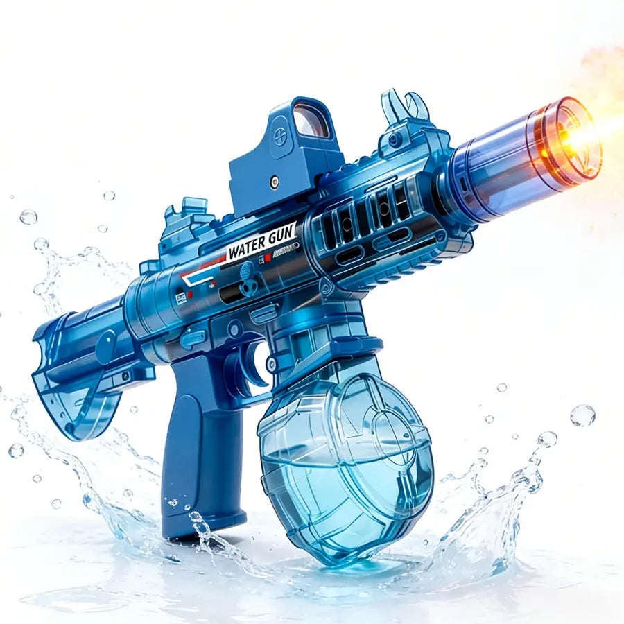 High Performance Pressure Enhanced Electric Water Toy Gun with LED Glowing Lights and Tactical Recoil Feeling, Perfect for Water Battle Games in Beach Resort Swimming Pool and Family Summer Celebration Events