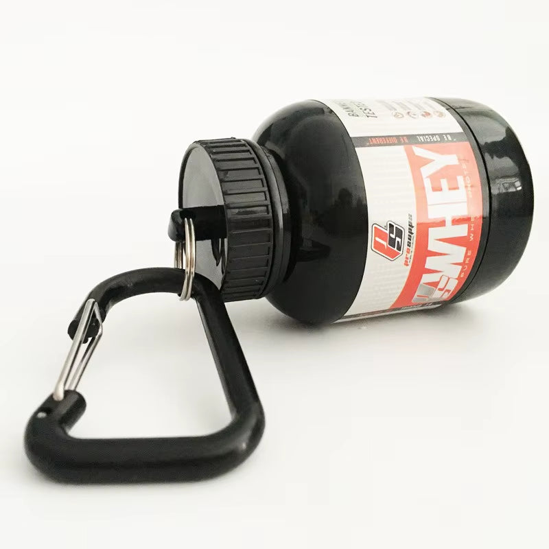 Mini Portable Protein Powder Bottles with Keychain Health Funnel Medicine Bottle Small Water Cup Fitness Outdoor Sport Storage 1
